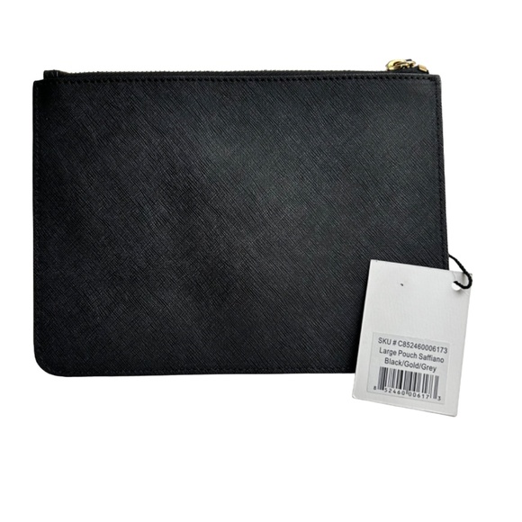 Lo & Sons Black Saffiano Pouch NWT - Picture 5 of 5